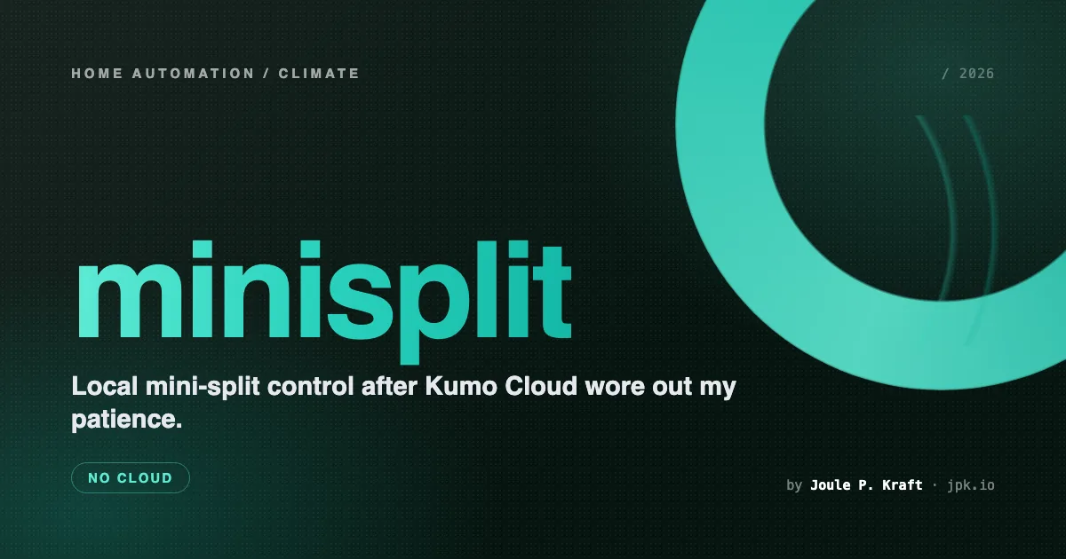 Local Mini-Split Control in Home Assistant After Kumo Cloud Wore Out My Patience